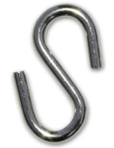 GANCIO A "S" NICHELATO PER QUADRO - Senza Marca