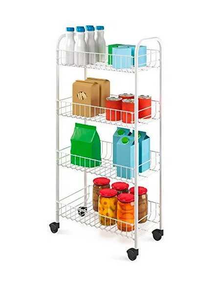 SCAFFALETTO 4 PIANI ACCIAIO BIANCO METALTEX PISA - Senza Marca | Utensili Store