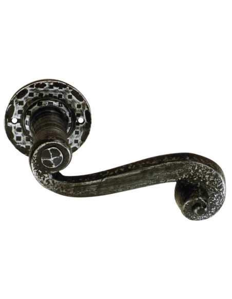 MANIGLIA CON ROSETTA FERRO BATTUTO - DIDIEFFE | Utensili Store