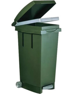 BIDONE X RIFIUTI C/RUOTE 80LT VERDE - ICS