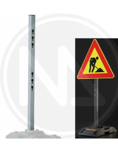 PALO PER SEGNALETICA QUADRATO IN PLASTICA  - Senza Marca