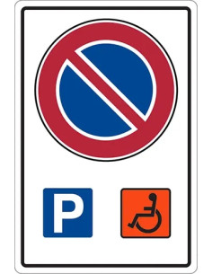 SEGNALETICA STRADALE PARCHEGGIO DISABILE - STAMPLAST