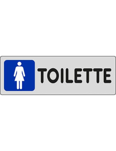 SEGNALETICA ADESIVA ARGENTO TOILETTE DONNA - STAMPLAST