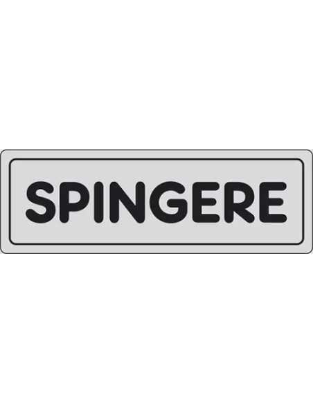 SEGNALETICA ADESIVA ARGENTO SPINGERE - STAMPLAST | Utensili Store