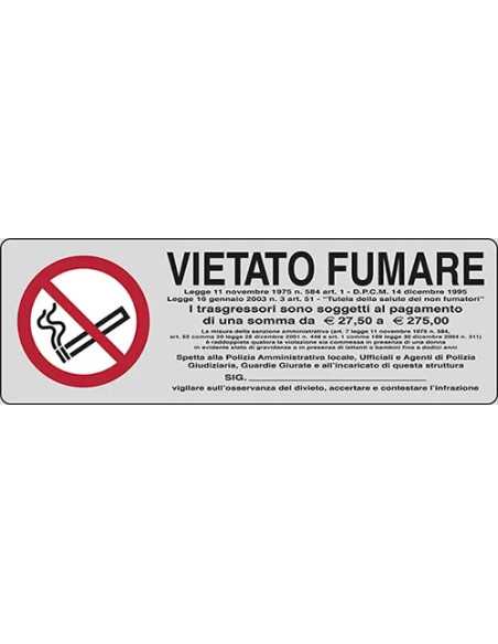 SEGNALETICA ADESIVA ARGENTO "VIETATO FUMARE" - STAMPLAST | Utensili Store
