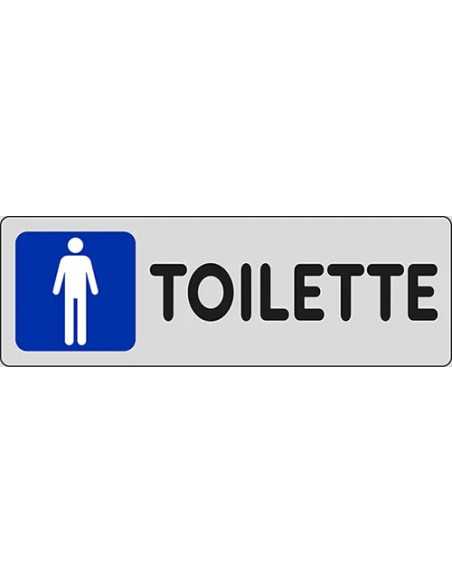 SEGNALETICA ADESIVA ARGENTO TOILETTE UOMO - STAMPLAST | Utensili Store