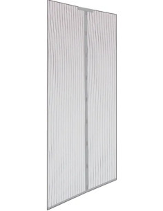 ZANZARIERA C/VELCRO X PORTE GRIGIO STRISCE MAGN. RIDUCIBILE - IRS