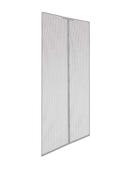 ZANZARIERA C/VELCRO X PORTE GRIGIO STRISCE MAGN. RIDUCIBILE - IRS | Utensili Store