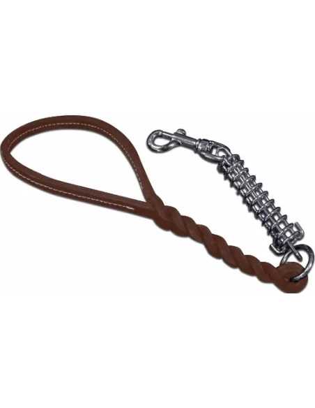 GUINZAGLIO CANE CUOIO INTRECCIATO CON MOLLA - Senza Marca | Utensili Store
