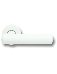 MANIGLIA IN RESINA CON ROSETTA BIANCA - GHIDINI