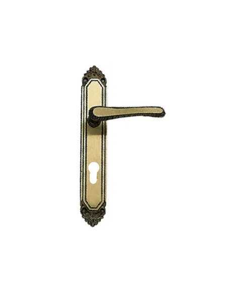MANIGLIA CON PLACCA F.YALE "EXPORT" BRONZATA - Senza Marca | Utensili Store