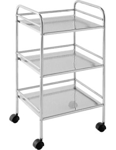 CARRELLO 3 PIANI CROMATO CON RUOTE - FERIDRAS