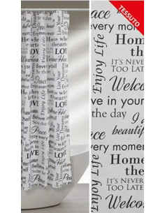 TENDA DOCCIA POLIESTERE SCRITTE - FERIDRAS