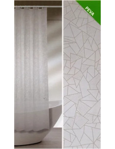 TENDA DOCCIA VINILE MOSAICO BIANCO - FERIDRAS