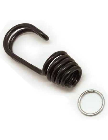 GANCIO FUNE ELASTICA DOPPIO IN FERRO NERO - Senza Marca | Utensili Store