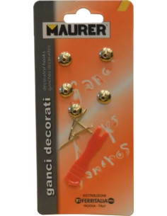 GANCI PER QUADRI TONDINO ORO PICCOLO MAURER - CF. BLISTER - MAURER