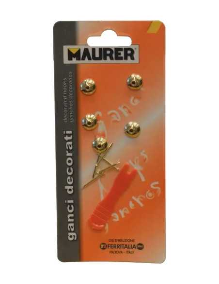 GANCI PER QUADRI TONDINO ORO PICCOLO MAURER - CF. BLISTER - MAURER | Utensili Store