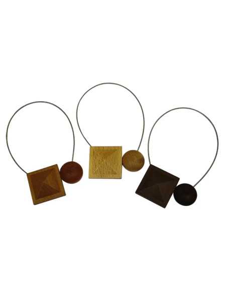 FERMATENDA CALAMITA TONDO C/FILO LEGNO CILIEG - Senza Marca | Utensili Store