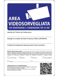 SEGNALETICA D'INFORMAZIONE AREA VIDEO SORVEGLIATA - STAMPLAST
