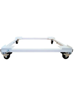 CARRELLO LAVATRICE REGOLABILE CON RUOTE ACCIAIO VERN.BIANCO - Senza Marca