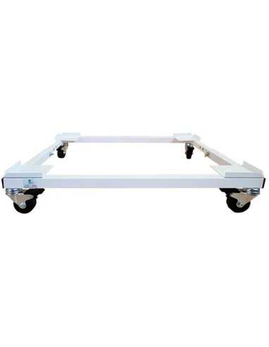 CARRELLO LAVATRICE REGOLABILE CON RUOTE ACCIAIO VERN.BIANCO - Senza Marca | Utensili Store