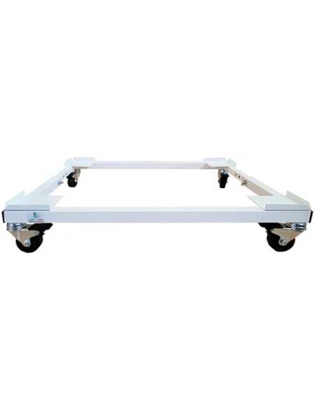 CARRELLO LAVATRICE REGOLABILE CON RUOTE ACCIAIO VERN.BIANCO - Senza Marca | Utensili Store