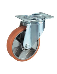 RUOTA POLIURETANO C/PIASTRA GIREVOLE - CEBORA