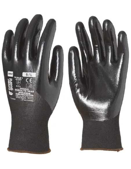 GUANTI LAVORO NITRILE NERO - 12 | Utensili Store