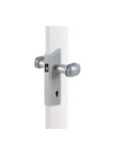 KIT SERRATURA ALLUMINIO POMOLO ABS BIANCO - FORTE