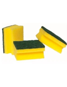 SPUGNE CUCINA ABRASIVA GIALLO VERDE CF - Senza Marca