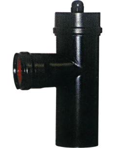 RACCORDO TUBO STUFA PELLET NERO CON COPERCHIO+GUARNIZIONE - SAVE