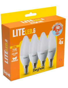 LAMPADA LED OLIVA E14 7W 3000K - BEGHELLI