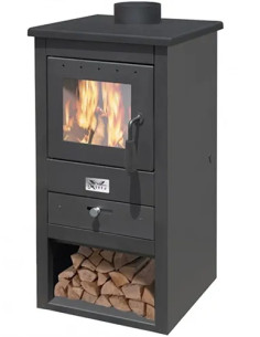 STUFA A LEGNA BRUCIATUTTO 10,7KW ATHENA ANTRACITE - Senza Marca