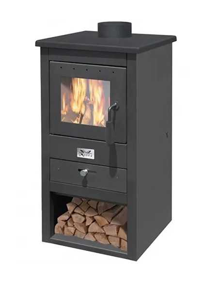 STUFA A LEGNA BRUCIATUTTO 10,7KW ATHENA ANTRACITE - Senza Marca | Utensili Store