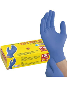 GUANTI MONOUSO NITRILE BLU - Senza Marca
