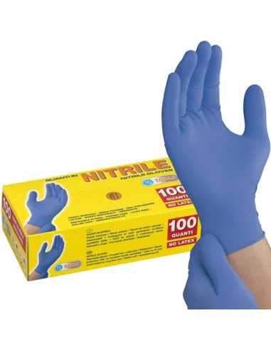 GUANTI MONOUSO NITRILE BLU - Senza Marca | Utensili Store