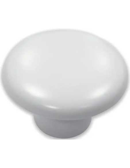 POMOLO PLASTICA 32MM LACCATO BIANCO - METAL-STYLE | Utensili Store