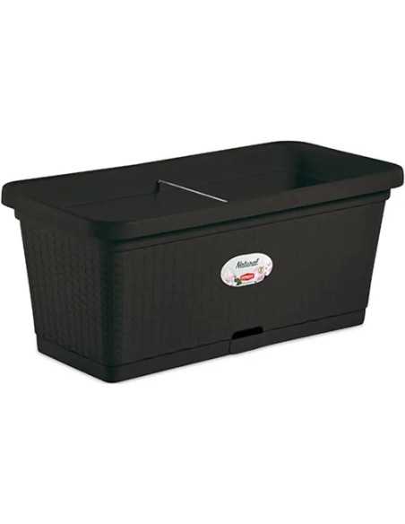 FIORIERA NATURAL GRIGIO CON RISERVA ACQUA - STEFANPLAST | Utensili Store