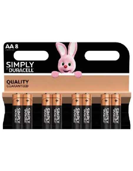 BATTERIE DURACELL ALKALINE SIMPLY AA MN1500 STILO - Senza Marca | Utensili Store