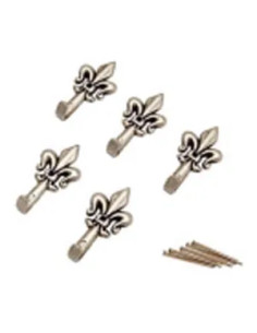 GANCI PER QUADRI GIGLIO PICCOLO ARGENTO MAURER BL.5PZ - MAURER