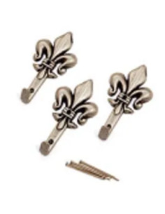 GANCI PER QUADRI GIGLIO GRANDE ARGENTO MAURER BL.3PZ - MAURER