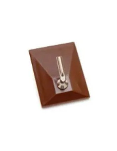 GANCIO ADESIVO 1 POSTO MARRONE MAURER BL.2PZ - MAURER