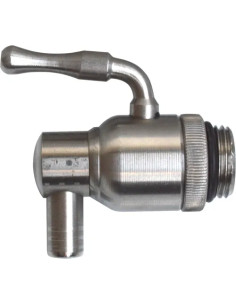RUBINETTO C/GHIERA PER FUSTINO OLIO ACCIAIO INOX AISI304  - Senza Marca