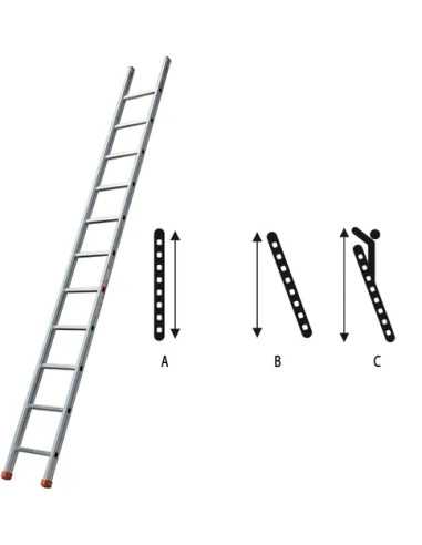 SCALA INDUSTRIALE 18GR GS550 GENIA APPOGGIO FACAL ALLUMINIO - Senza Marca | Utensili Store