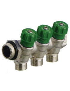 COLLETTORE 3 VIE C/VALVOLA  - Senza Marca