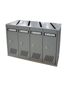 CASSETTA POSTALE SILMEC 4 ELEMENTI SILVER - SILMEC