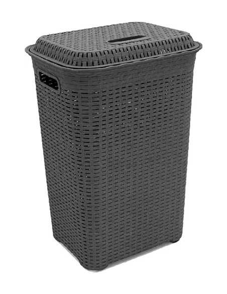 PORTABIANCHERIA LT 60 RATTAN GRIGIO ANTRACITE - DUPLAST | Utensili Store