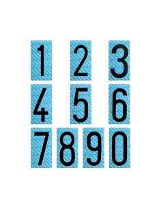 NUMERO ADESIVO 4 MM 80 NERO - Senza Marca