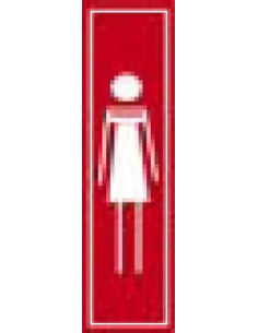 SEGNALETICA ADESIVA ROSSO "SIMBOLO DONNA" - Senza Marca