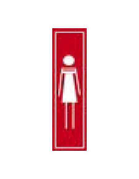SEGNALETICA ADESIVA ROSSO "SIMBOLO DONNA" - Senza Marca | Utensili Store